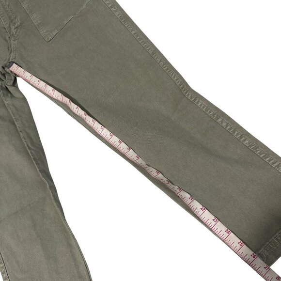 Amo Sybil Military Twill Pant Womens Tapered Fit Low Rise Army Green Size 27 - Picture 8 of 13